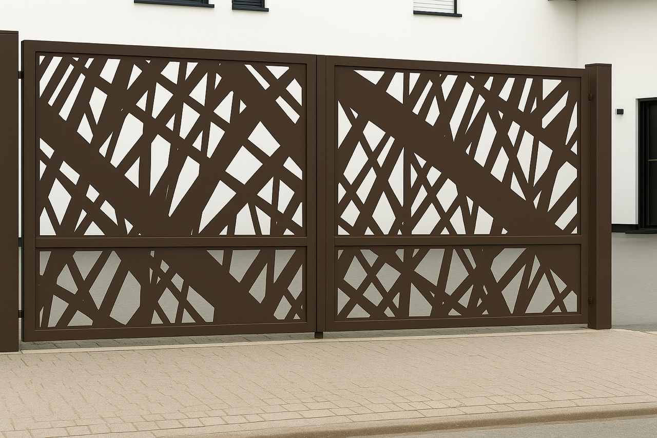 Kétszárnyú kapura lemezek -Absztrakt minta 1.