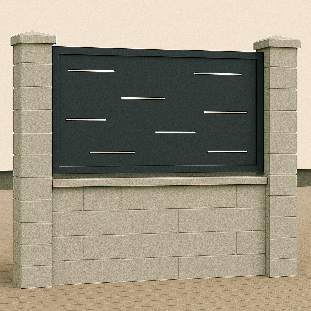 Kerítés betét/korlát lemez - Minimál minta