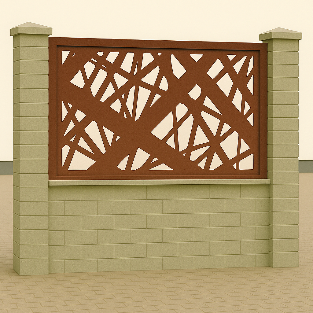 Kerítés betét/korlát lemez - Absztrakt minta 1.