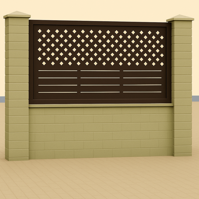 Kerítés betét/korlát lemez - Minimál minta 4.