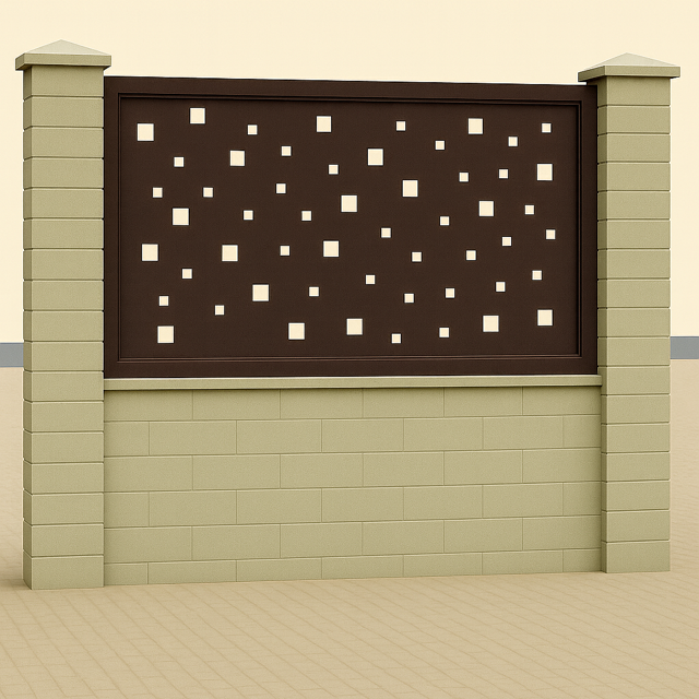 Kerítés betét/korlát lemez - Minimál minta 3.