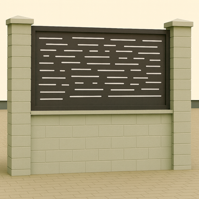 Kerítés betét/korlát lemez - Sűrű minimál minta