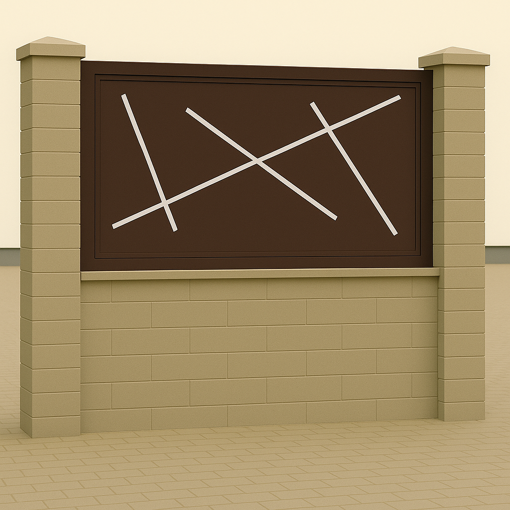 Kerítés betét/korlát lemez - Absztrakt minta 2.