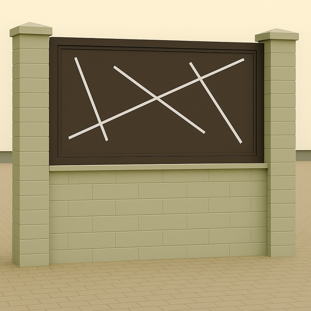 Kerítés betét/korlát lemez - Absztrakt minta 2.