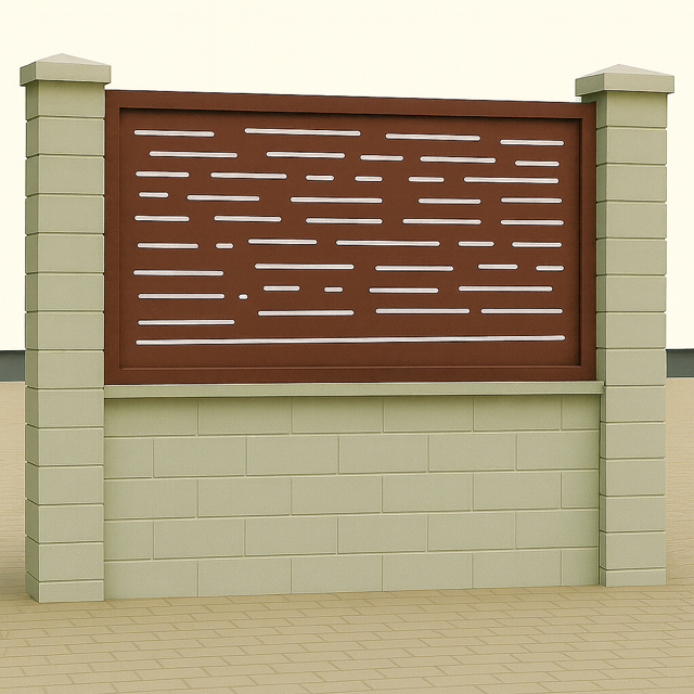 Kerítés betét/korlát lemez - Sűrű minimál minta