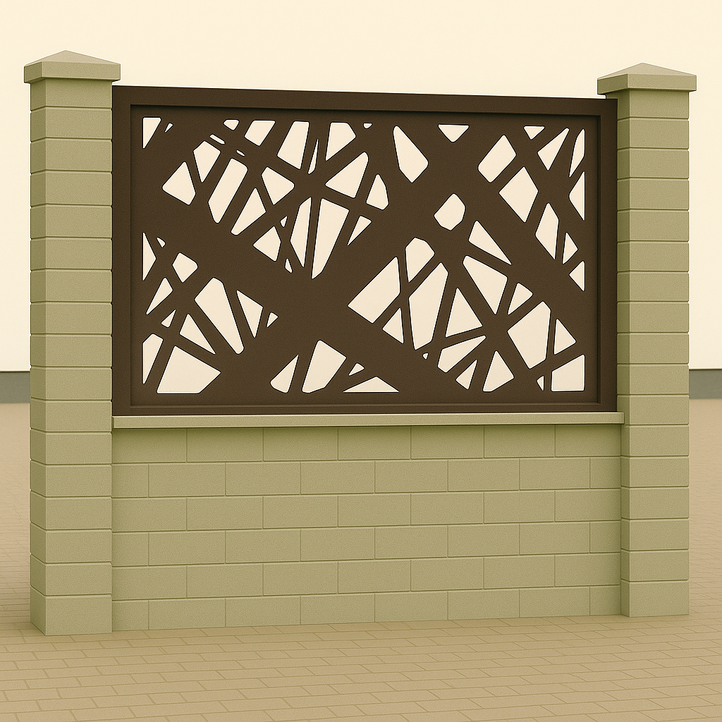 Kerítés betét/korlát lemez - Absztrakt minta 1.