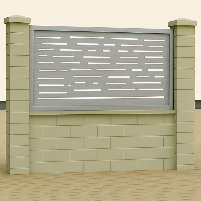 Kerítés betét/korlát lemez - Sűrű minimál minta