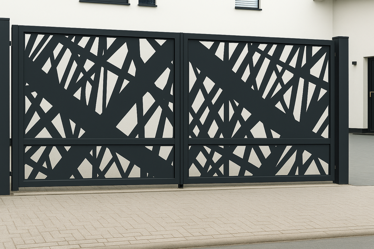 Kétszárnyú kapura lemezek -Absztrakt minta 1.