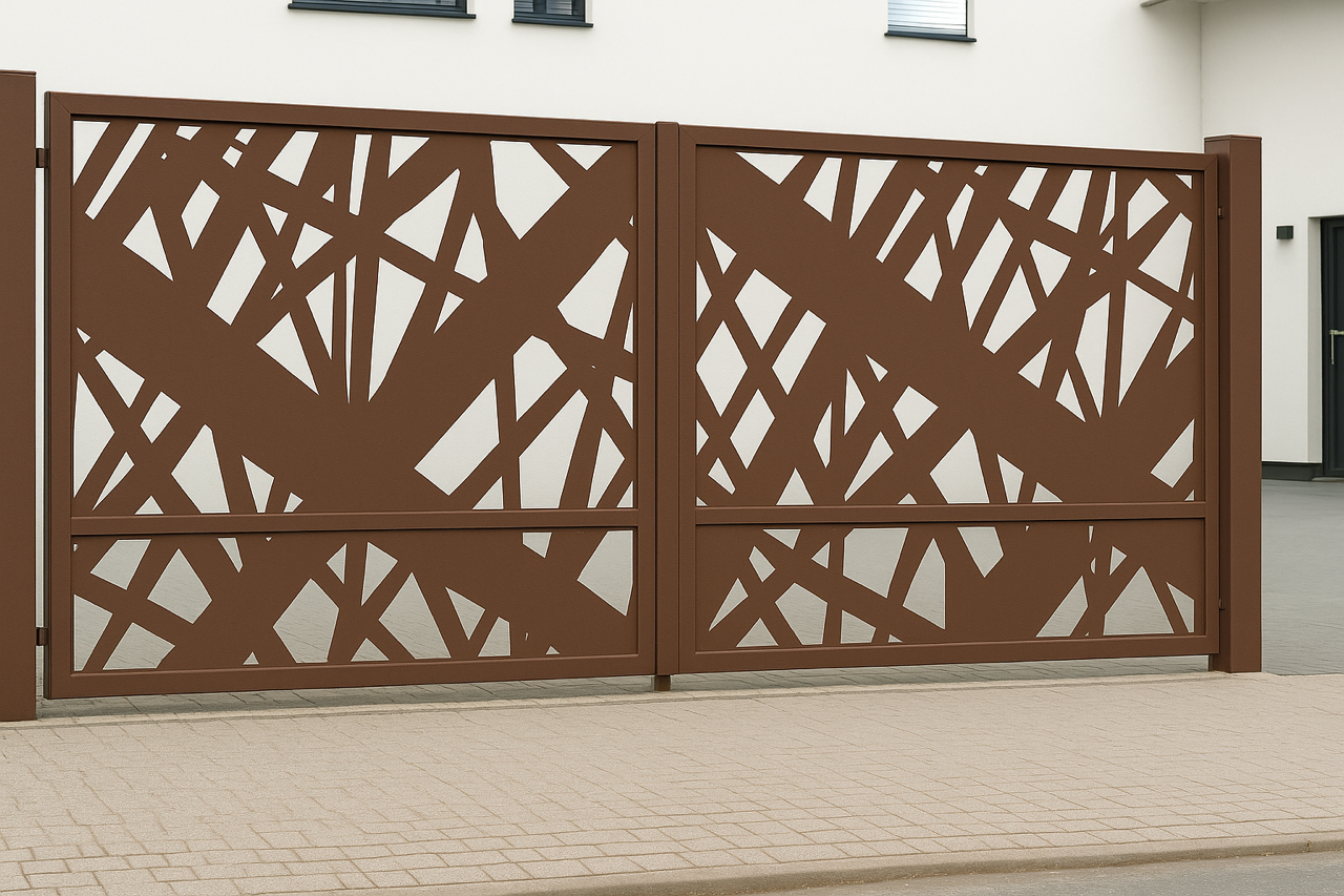 Kétszárnyú kapura lemezek -Absztrakt minta 1.