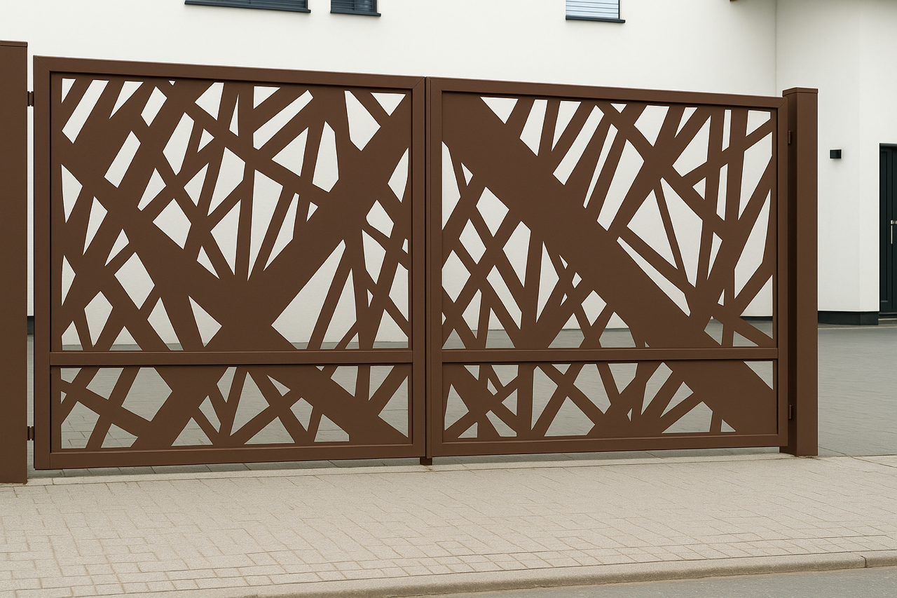 Kétszárnyú kapura lemezek -Absztrakt minta 1.