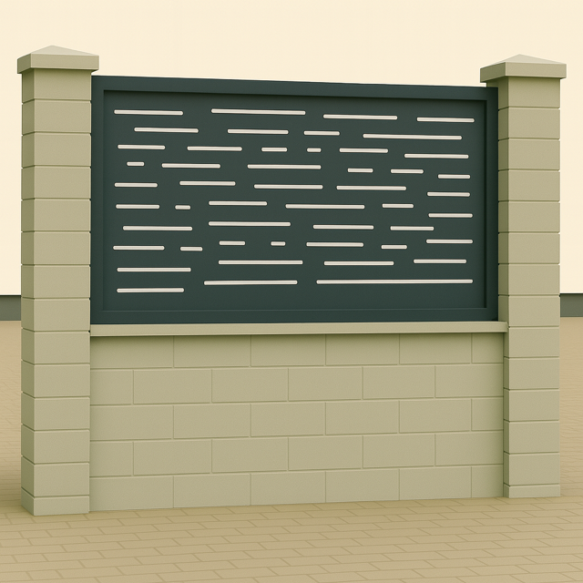 Kerítés betét/korlát lemez - Sűrű minimál minta