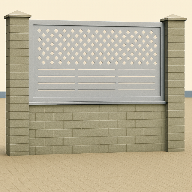 Kerítés betét/korlát lemez - Minimál minta 4.