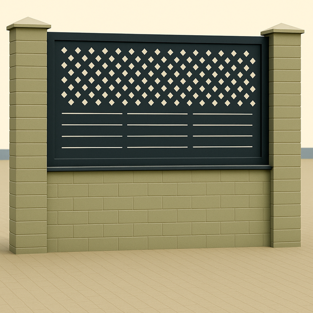 Kerítés betét/korlát lemez - Minimál minta 4.