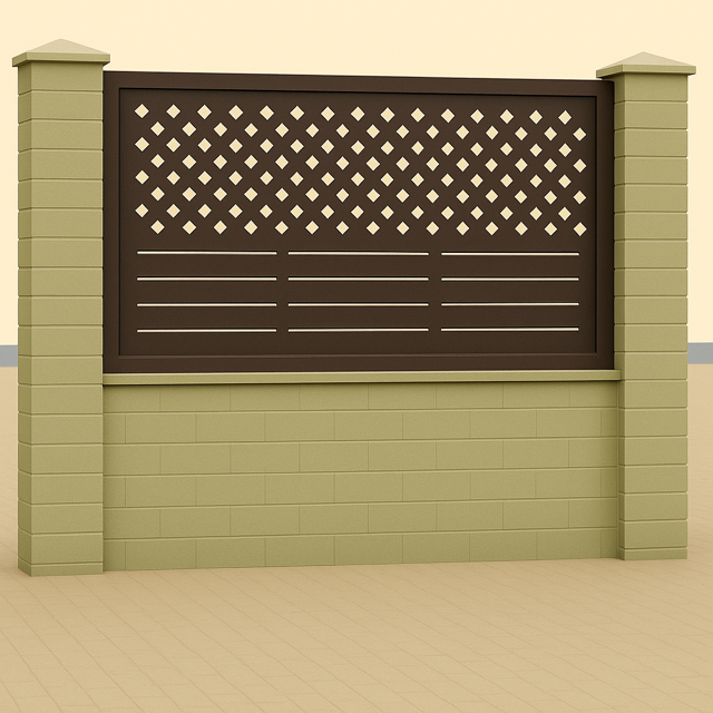 Kerítés betét/korlát lemez - Minimál minta 4.