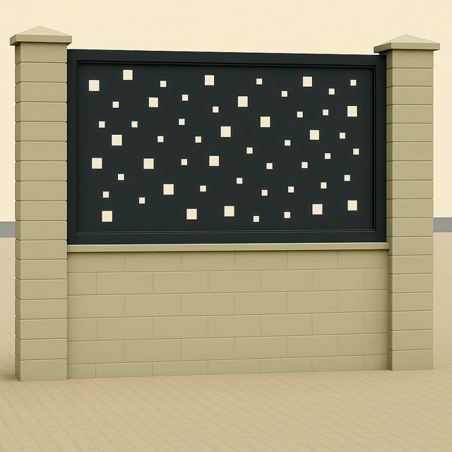 Kerítés betét/korlát lemez - Minimál minta 3.