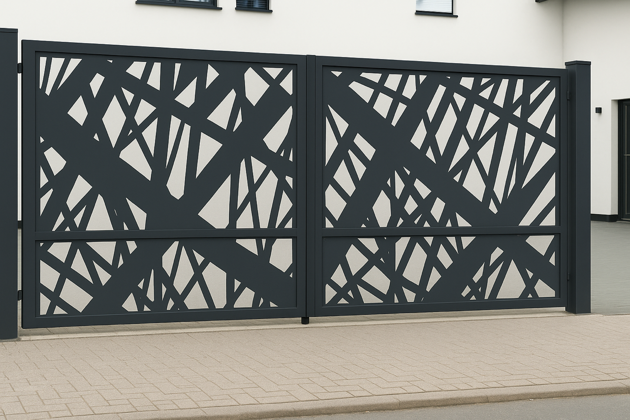 Kétszárnyú kapura lemezek -Absztrakt minta 1.