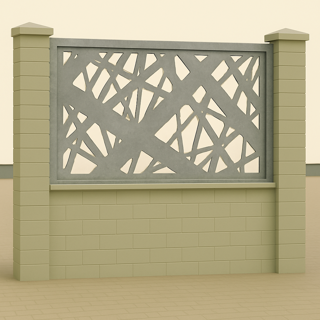 Kerítés betét/korlát lemez - Absztrakt minta 1.