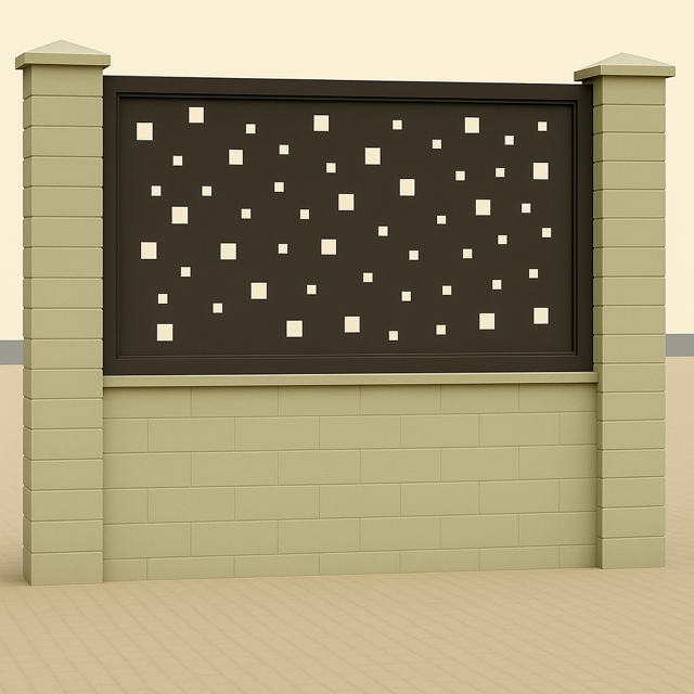 Kerítés betét/korlát lemez - Minimál minta 3.