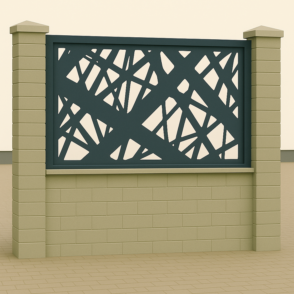 Kerítés betét/korlát lemez - Absztrakt minta 1.