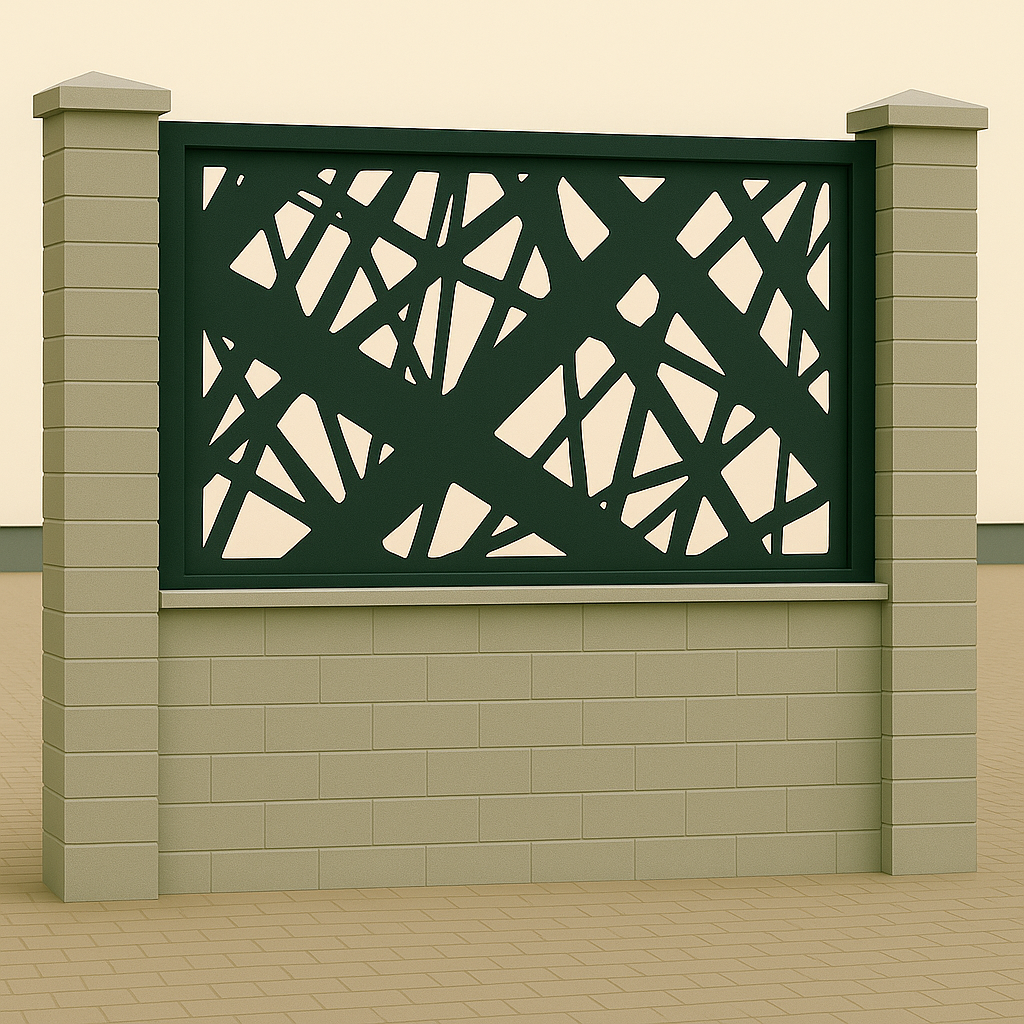 Kerítés betét/korlát lemez - Absztrakt minta 1.