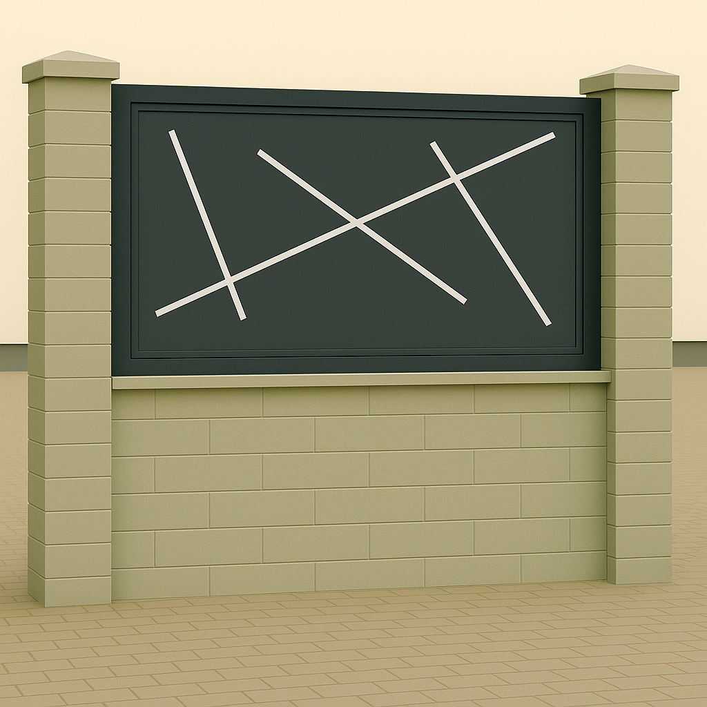 Kerítés betét/korlát lemez - Absztrakt minta 2.