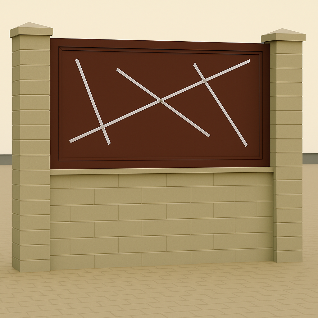 Kerítés betét/korlát lemez - Absztrakt minta 2.