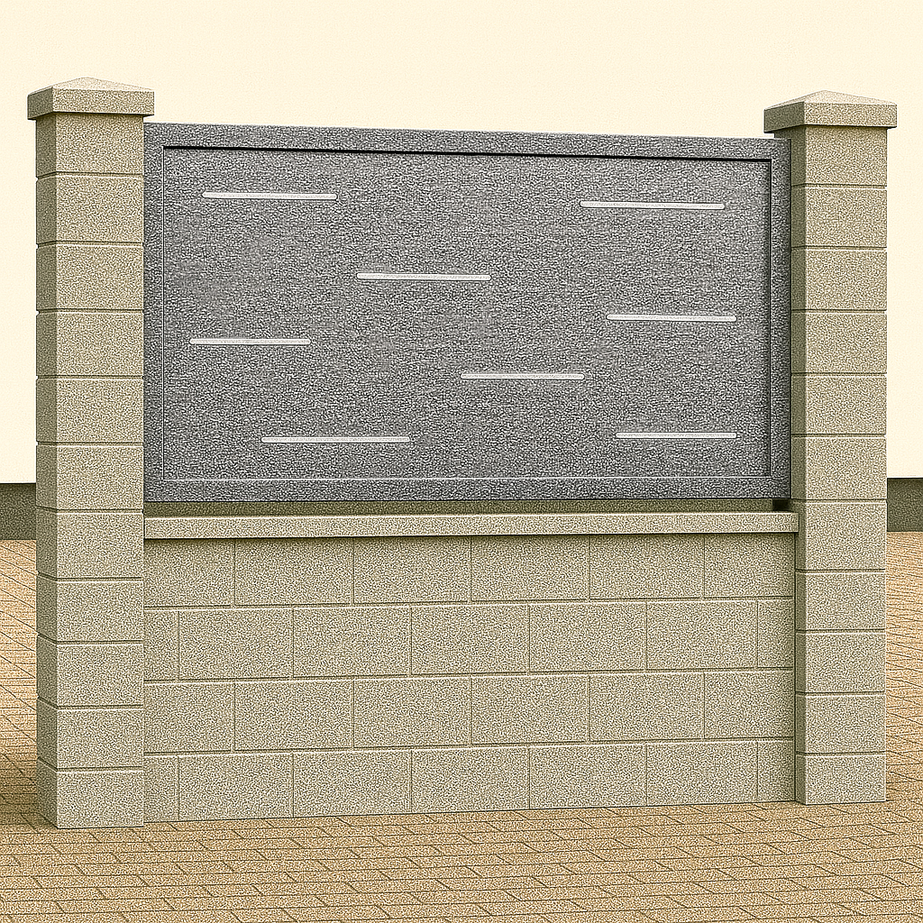 Kerítés betét/korlát lemez - Minimál minta