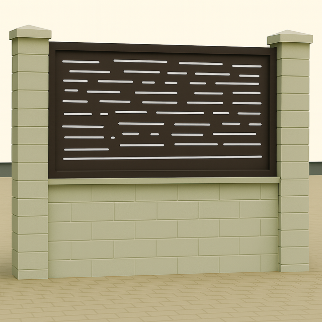 Kerítés betét/korlát lemez - Sűrű minimál minta