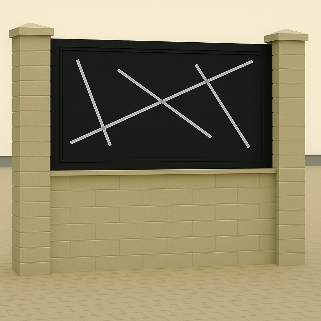 Kerítés betét/korlát lemez - Absztrakt minta 2.