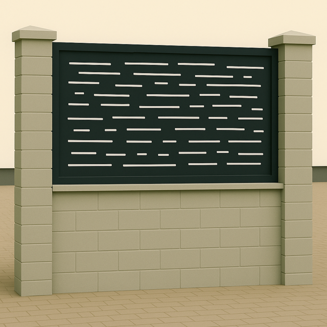 Kerítés betét/korlát lemez - Sűrű minimál minta