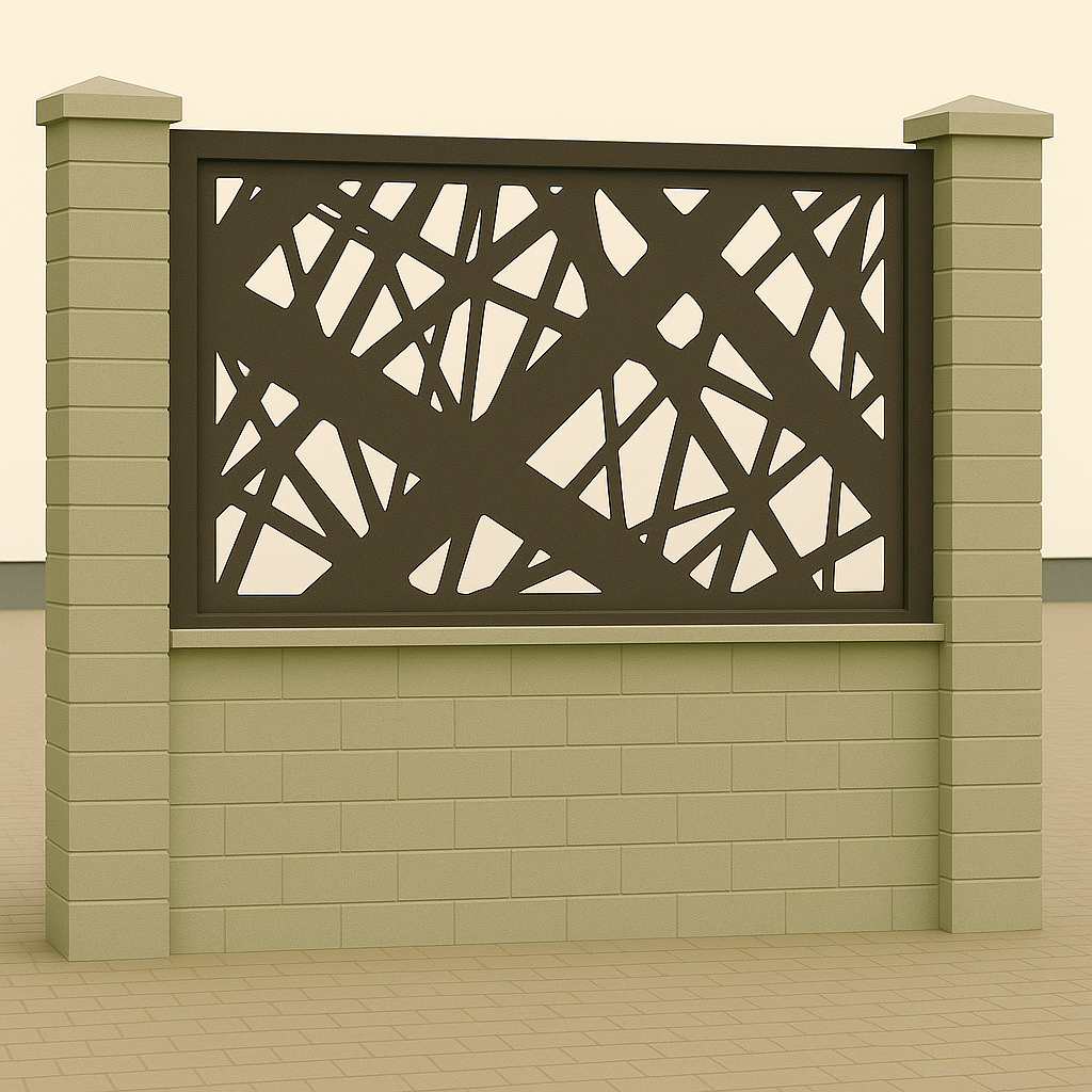 Kerítés betét/korlát lemez - Absztrakt minta 1.