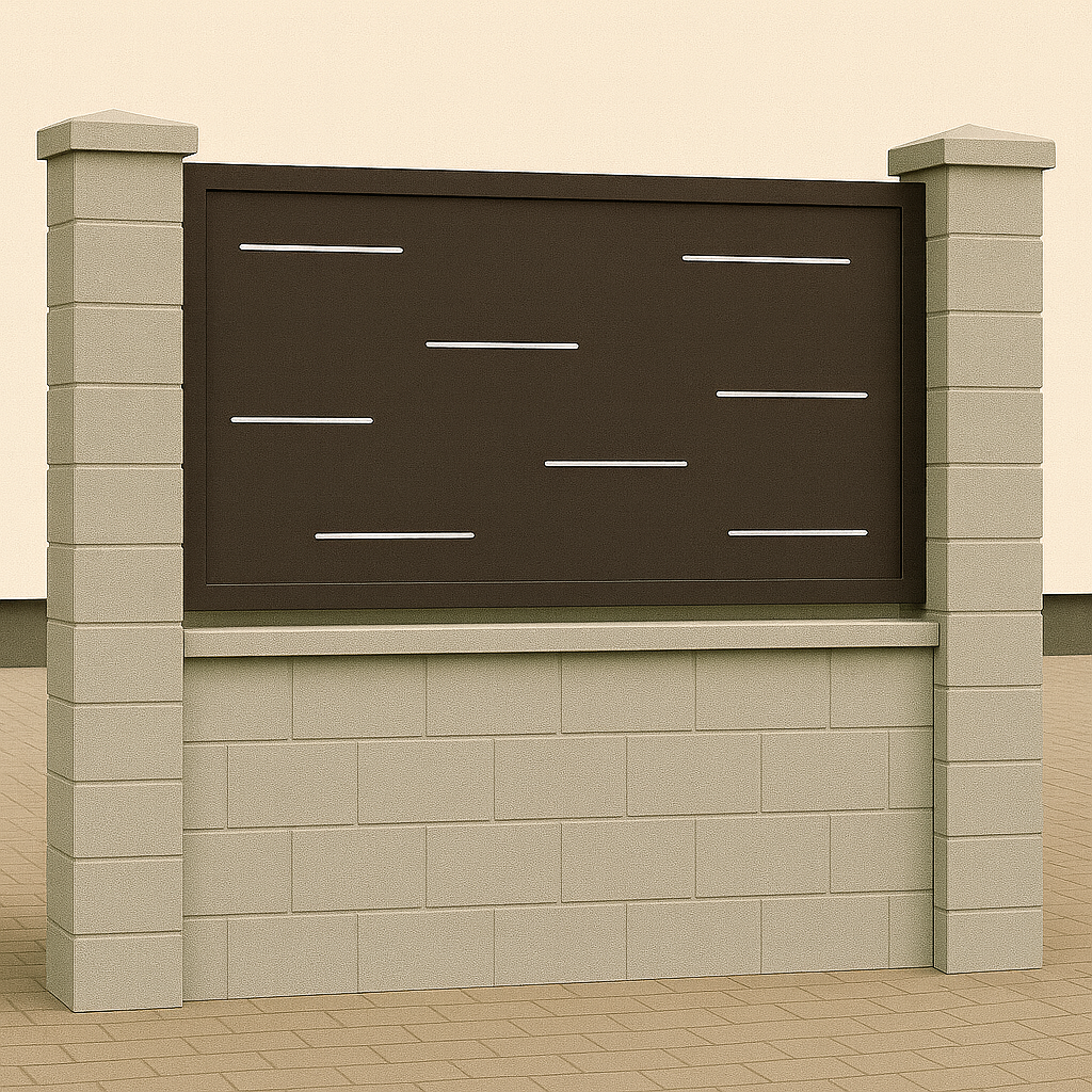 Kerítés betét/korlát lemez - Minimál minta