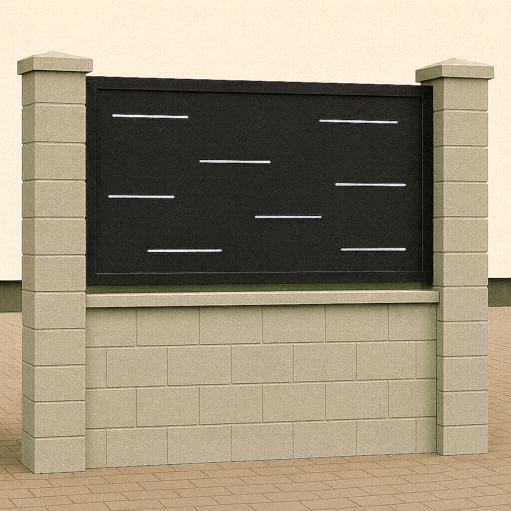 Kerítés betét/korlát lemez - Minimál minta