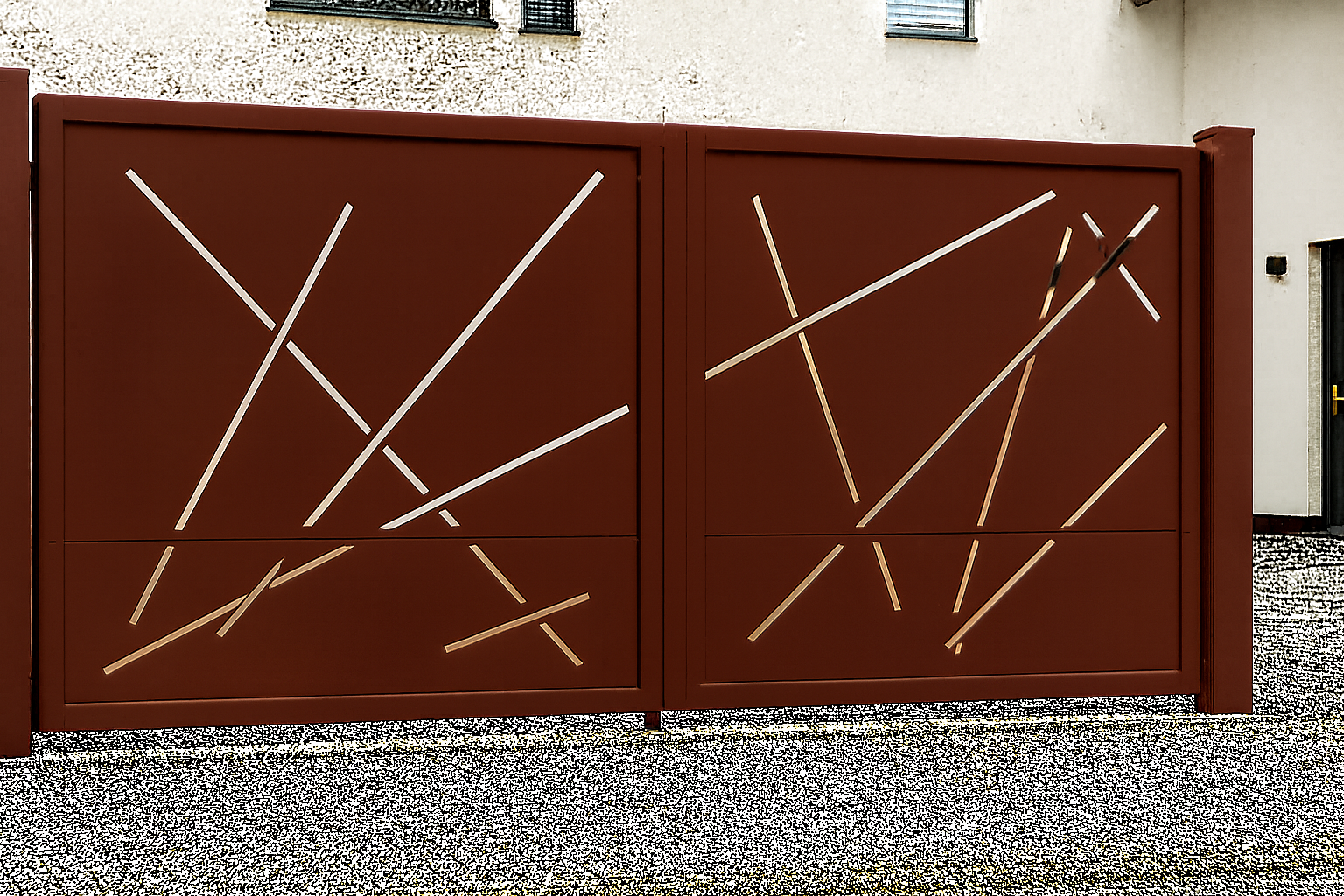 Kétszárnyú kapura lemezek -Absztrakt minta 2.