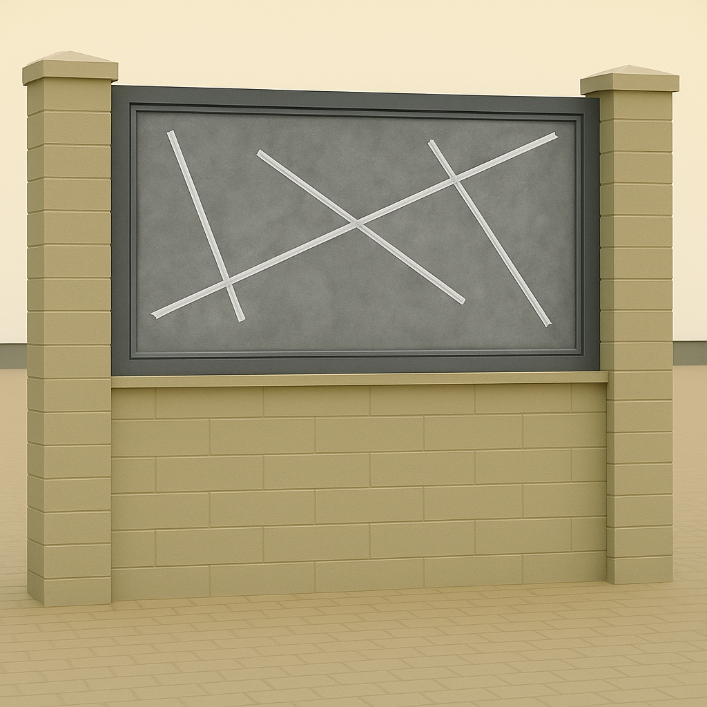 Kerítés betét/korlát lemez - Absztrakt minta 2.